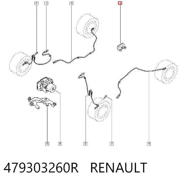 Датчик ESP 479303260R Renault (RVI)
