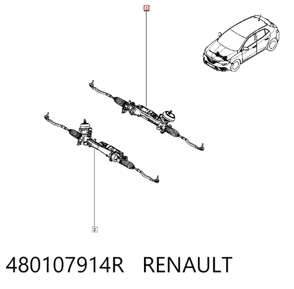 Рулевая рейка 480107914R Renault (RVI)