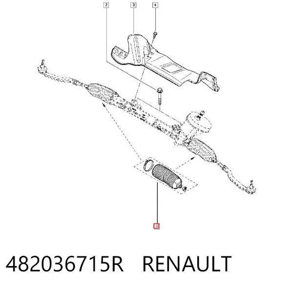 Пыльник рулевой рейки 482036715R Renault (RVI)