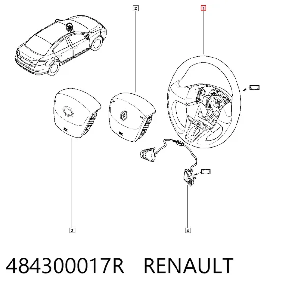 Руль 484300017R Renault (RVI)