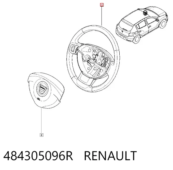 Руль 484305096R Renault (RVI)