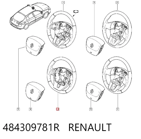 Руль 484309781R Renault (RVI)