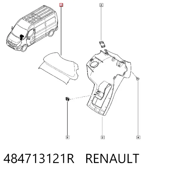 Накладка рулевой колонки 484713121R Renault (RVI)