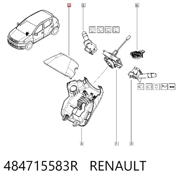Защитный кожух рулевого механизма 484715583R Renault (RVI)