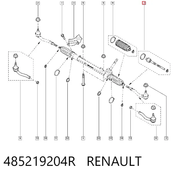 Рулевая тяга 485219204R Renault (RVI)