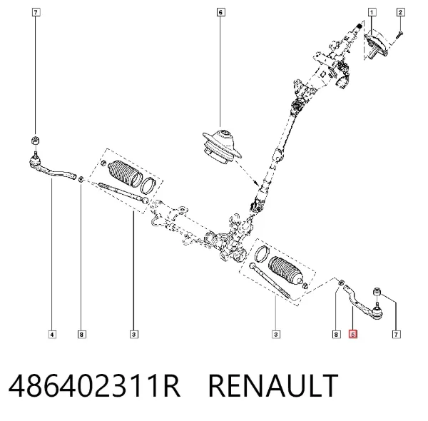 Рулевой наконечник 486402311R Renault (RVI)
