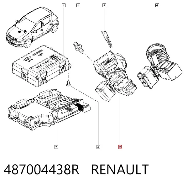 Замок зажигания 487004438R Renault (RVI)