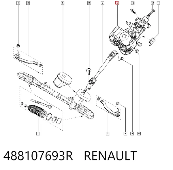Рулевая колонка 488107693R Renault (RVI)