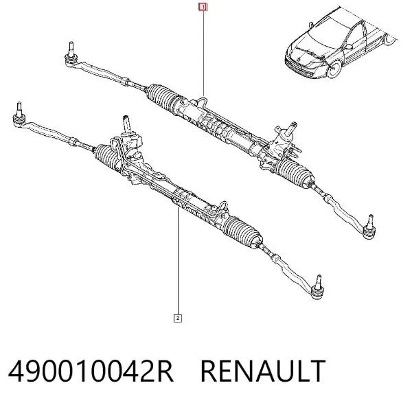 Рулевая рейка 490010042R Renault (RVI)