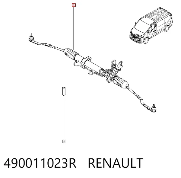 Рулевая рейка 490011023R Renault (RVI)