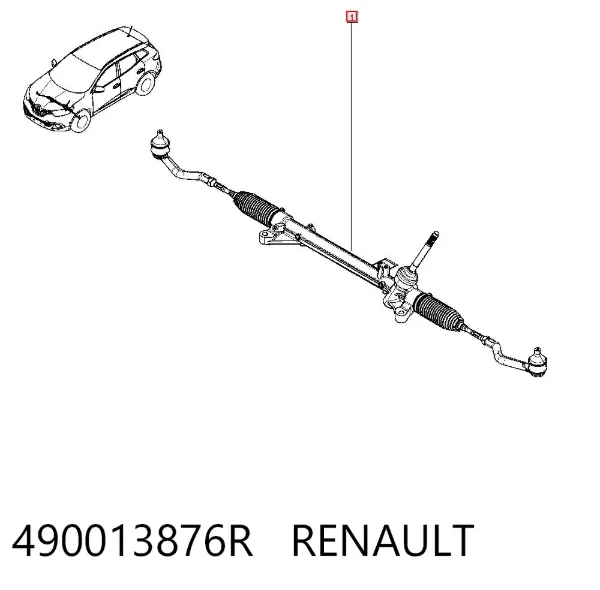 Рулевая рейка 490013876R Renault (RVI)