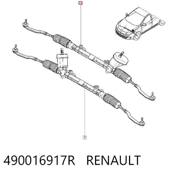 Рулевая рейка 490016917R Renault (RVI)