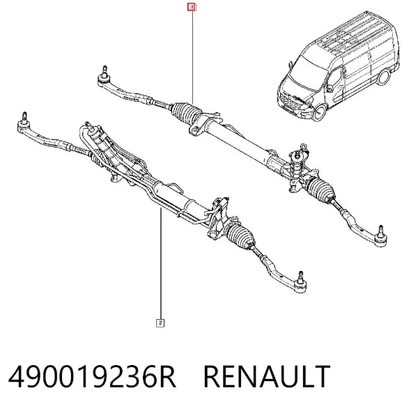 Рулевая рейка 490019236R Renault (RVI)