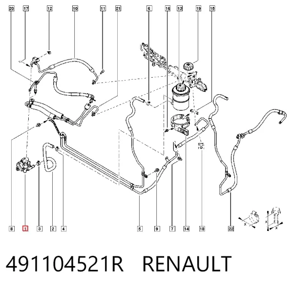 Насос ГУР 491104521R Renault (RVI)