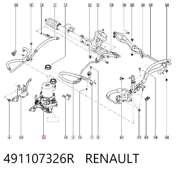 Насос ГУР 491107326R Renault (RVI)