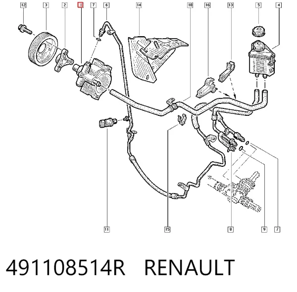 Насос ГУР 491108514R Renault (RVI)