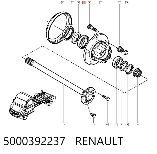 Подшипник задней ступицы 5000392237 Renault (RVI)