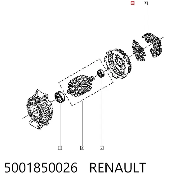 Реле генератора 5001850026 Renault (RVI)