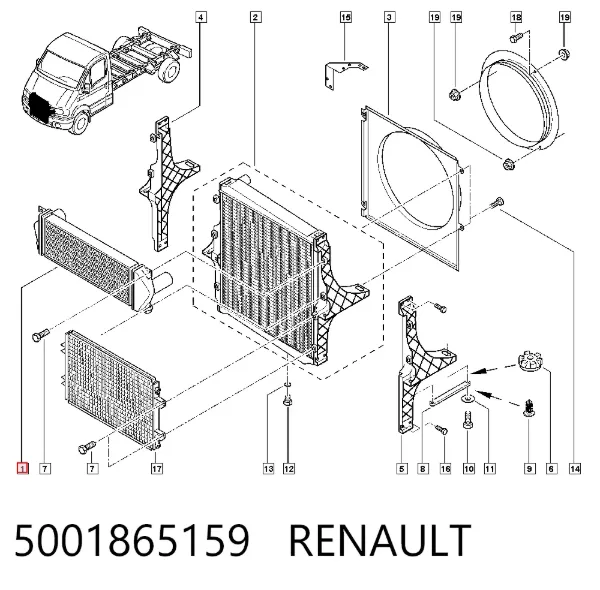 Интеркулер 5001865159 Renault (RVI)