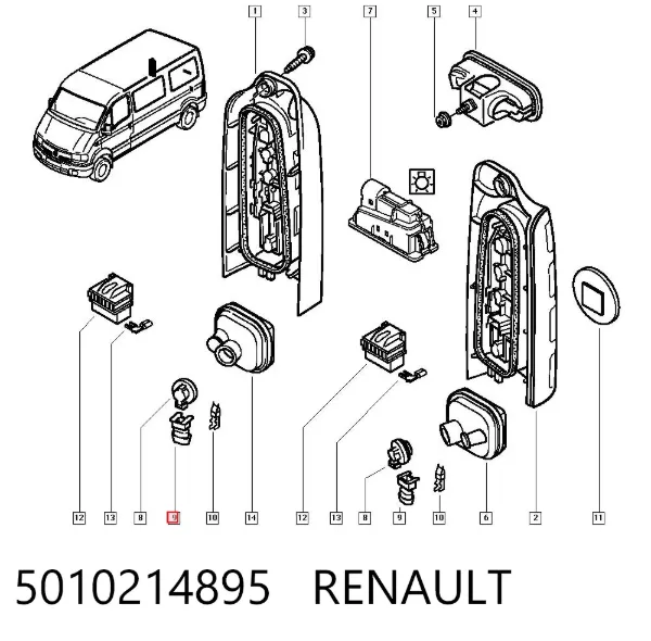 Разъем (фишка) датчика износа тормозных колодок 5010214895 Renault (RVI)