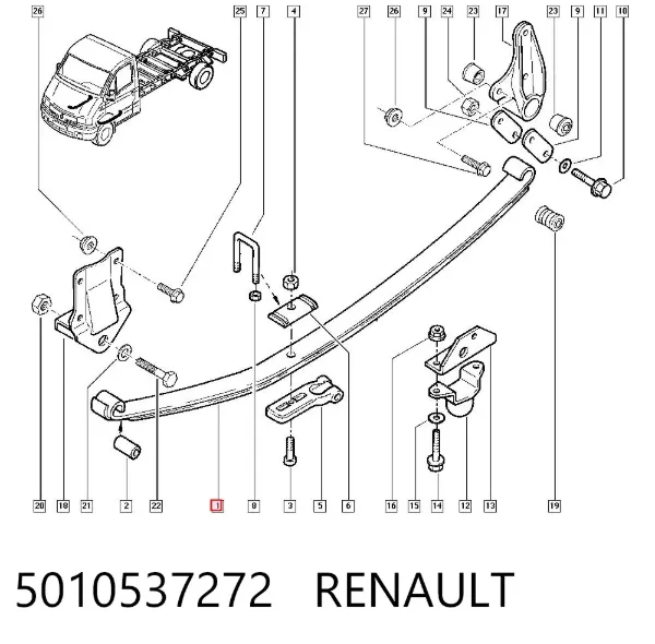 Передняя рессора 5010537272 Renault (RVI)