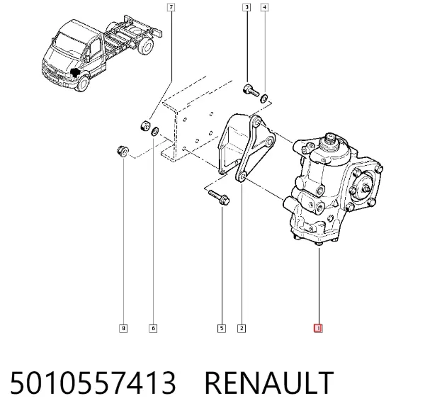 Рулевой редуктор 5010557413 Renault (RVI)
