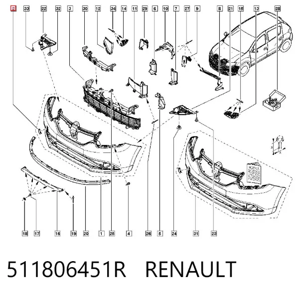 Заглушка буксировочного крюка 511806451R Renault (RVI)