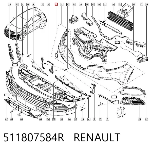 Заглушка буксировочного крюка 511807584R Renault (RVI)