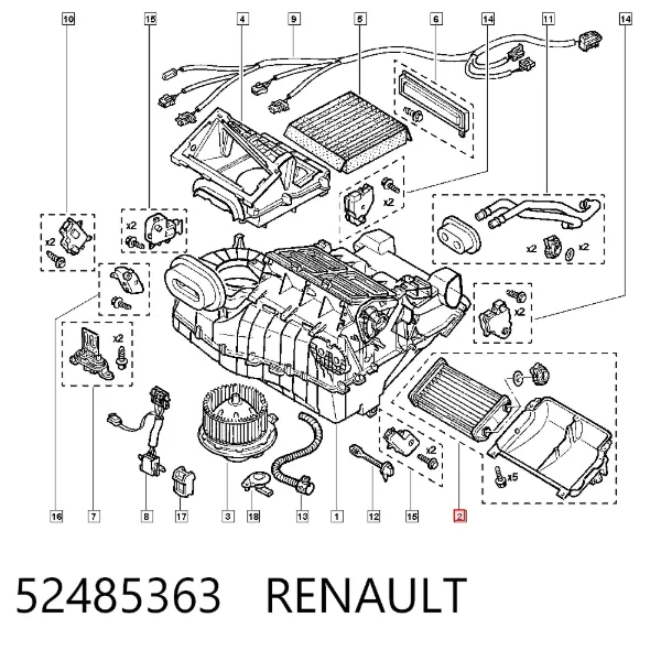 Радиатор печки 52485363 Renault (RVI)