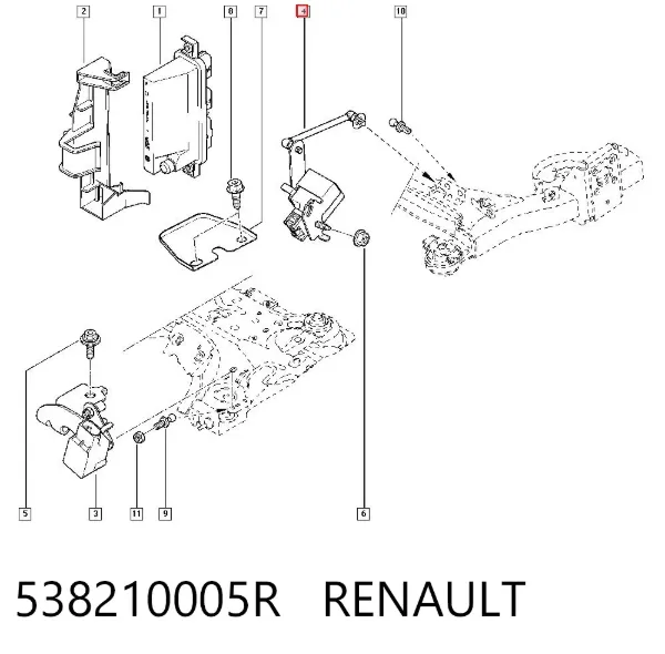 Задний датчик положения кузова 538210005R Renault (RVI)