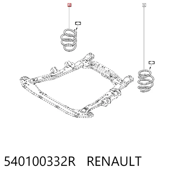 Передняя пружина 540100332R Renault (RVI)