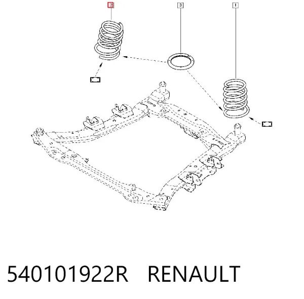 Передняя пружина 540101922R Renault (RVI)