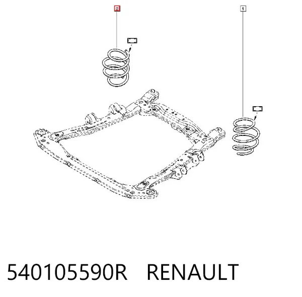 Передняя пружина 540105590R Renault (RVI)