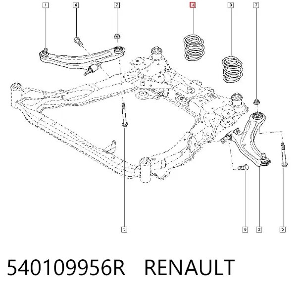 Передняя пружина 540109956R Renault (RVI)