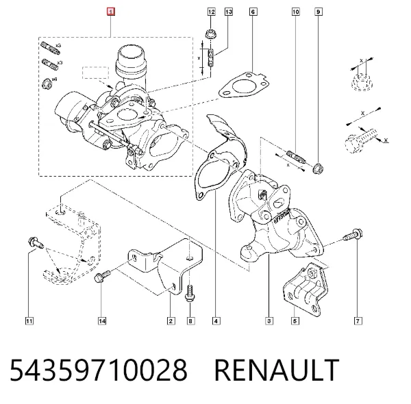 Турбина 54359710028 Renault (RVI)