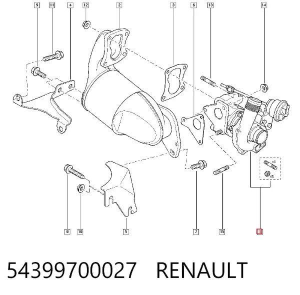 Турбина 54399700027 Renault (RVI)