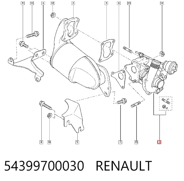 Турбина 54399700030 Renault (RVI)