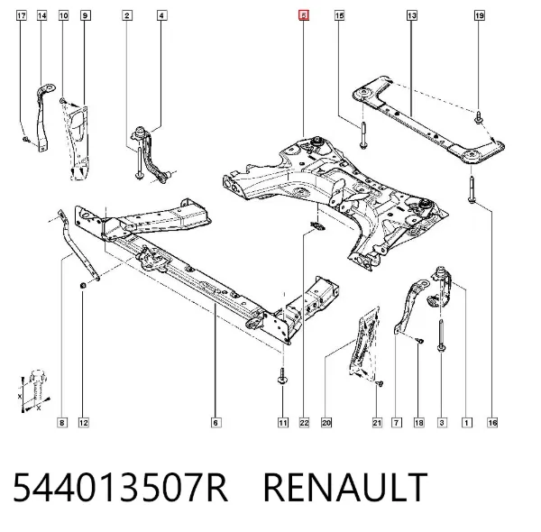 Подрамник передний 544013507R Renault (RVI)