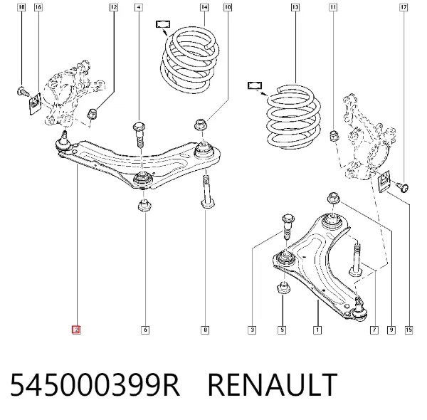 Нижний рычаг 545000399R Renault (RVI)