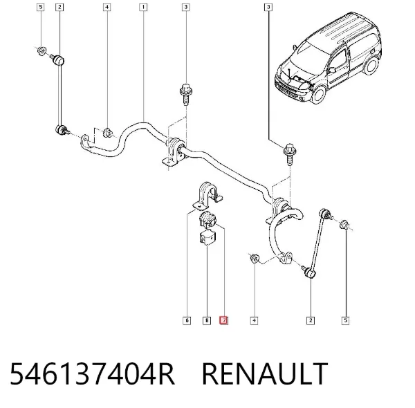 Втулка стабилизатора переднего 546137404R Renault (RVI)