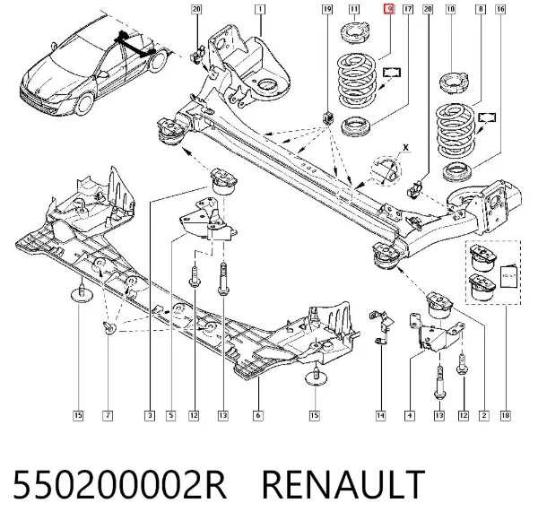 Задняя пружина 550200002R Renault (RVI)