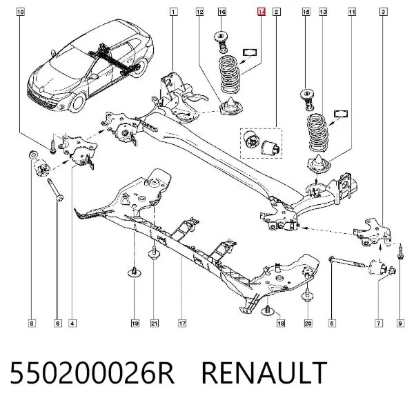 Задняя пружина 550200026R Renault (RVI)