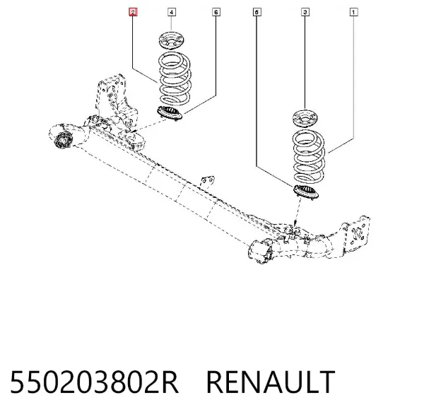 Задняя пружина 550203802R Renault (RVI)
