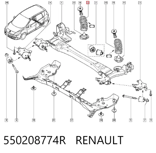 Задняя пружина 550208774R Renault (RVI)
