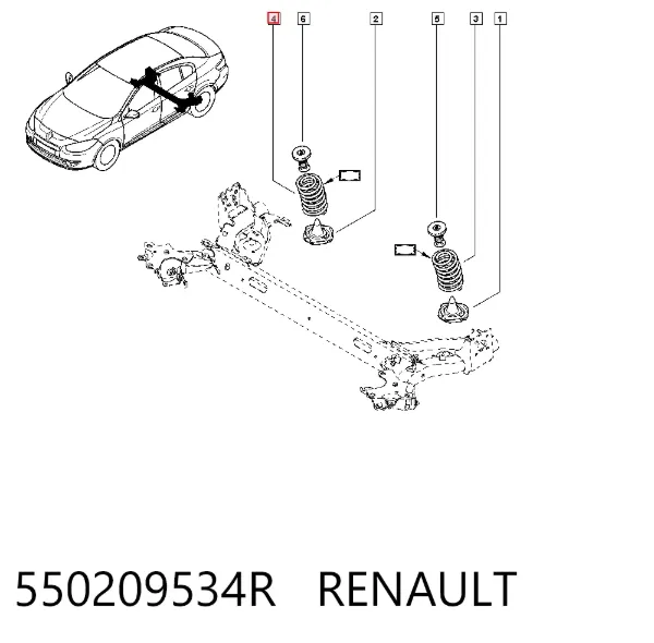 Задняя пружина 550209534R Renault (RVI)