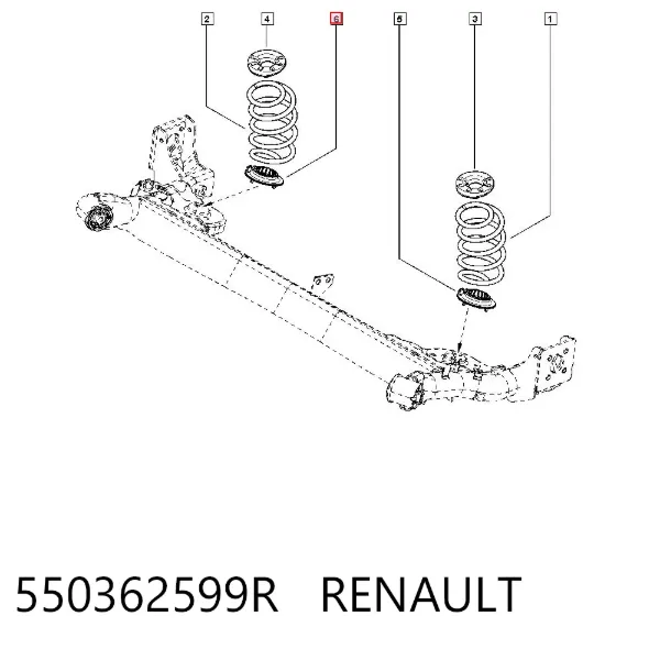 Проставка задней нижней пружины 550362599R Renault (RVI)