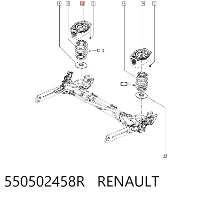 Тарелка задней пружины верхняя металлическая RENAULT 550502458R