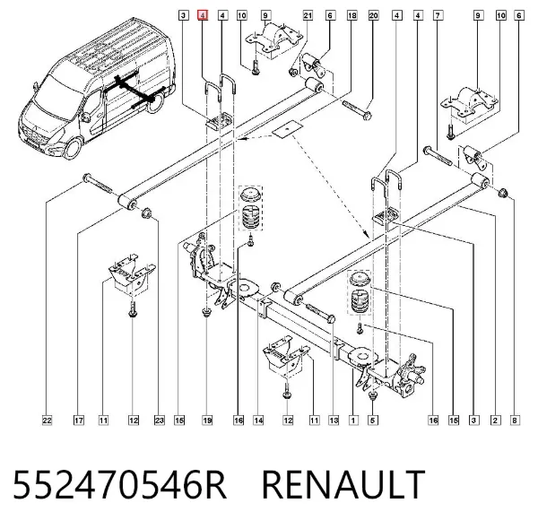 Стремянка рессоры 552470546R Renault (RVI)
