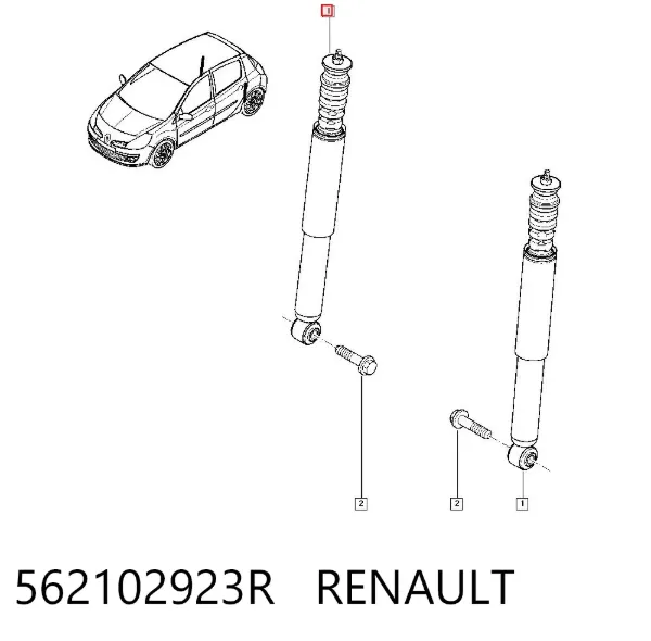Амортизатор задний 562102923R Renault (RVI)