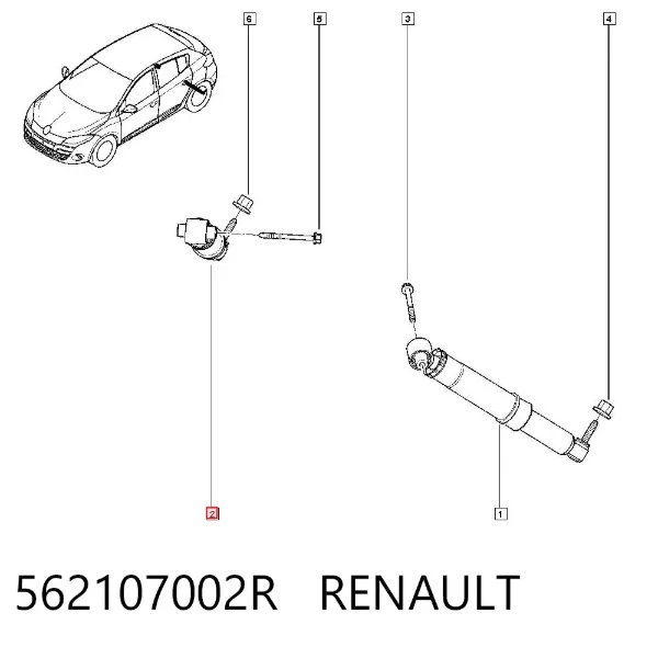 Амортизатор задний 562107002R Renault (RVI)